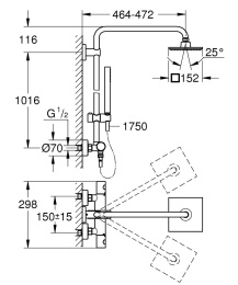 Душевая колонна Grohe Euphoria 150 27932000