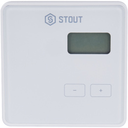 Комнатный терморегулятор Stout R-8b, беспроводной, белый, 2xAAA (STE-0101-008001)