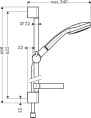 Душевой гарнитур Hansgrohe Croma 100 1jet Unica C 27717000