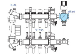 Клапан смесительный VALTEC трехходовой 1 (с боковым смешиванием, без полного перекрытия)