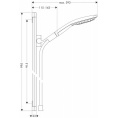 Душевой гарнитур Hansgrohe Raindance Select 150 UnicaS, 90 см, хром