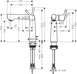 Смеситель для раковины Hansgrohe Talis S 140 72113000