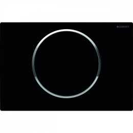 Кнопка смыва Geberit Sigma 10 одинарный смыв, чёрный/хром глянц. 115.758.KM.5