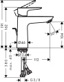 Смеситель для раковины Hansgrohe Talis E 110 71710000