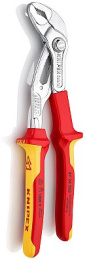 Переставные клещи KNIPEX COBRA , VDE, 50 мм (2 ), под ключ 46 мм, 250 мм, диэлектрические, хром, 2К ручки, страховочное крепление