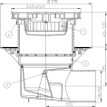 Трап HL 615L c решеткой из ПП