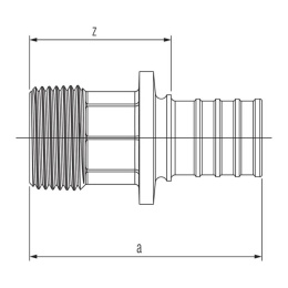 Переходник Rehau с наружной резьбой 50-R 1 1/4 RX