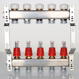 Блок коллекторный VALTEC с расход. 1х3 вых Евроконус 3/4