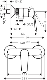 Смеситель для душа Hansgrohe Logis E 71602000