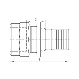 Переходник Rehau с внутренней резьбой 20-Rp 3/4 RX