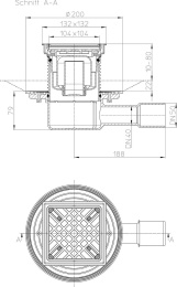 Трап HL 510N-3000 с решеткой 3020