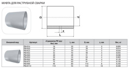 Муфта Thermaflex для раструбной сварки PB-M16