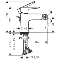 Смеситель для биде Hansgrohe Talis E, золото
