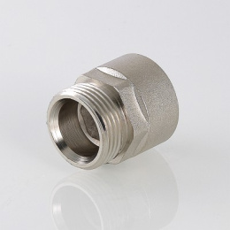 Переходник VALTEC 1/2 дюйма х 3/4 внутренняя-наружная резьба, никелированная латунь
