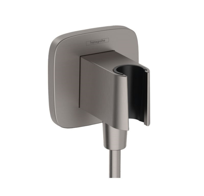 Подключение душевого шланга Hansgrohe Fixfit Q 26887340, черный хром