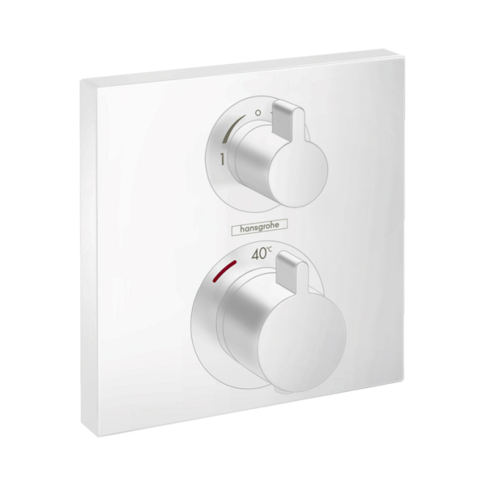 Встраиваемый смеситель Hansgrohe Ecostat Square термостатический для душа, матовый белый