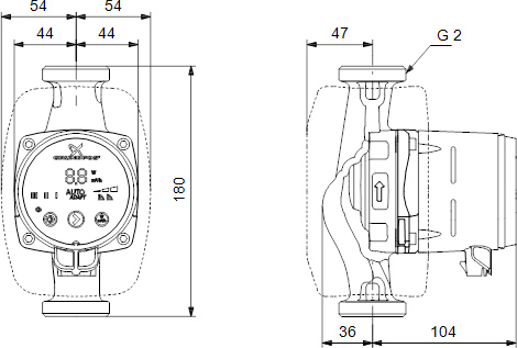 Циркуляционный насос Grundfos Alpha 2 32/60 180