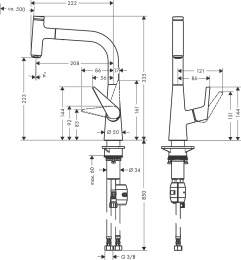 Смеситель для кухни Hansgrohe Talis Select 220, хром