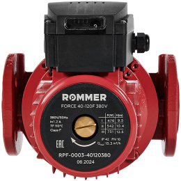 Циркуляционный насос Rommer FORCE фланцевый трехскоростной 40-120F 380V