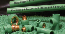 Напорная полипропиленовая труба Banninger PP-RCT Watertec армированная волокном для горячего, холодного водоснабжения и отопления PN20 75x8,4 G8200FW075