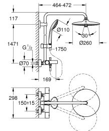 Душевая колонна Grohe Euphoria 260 27475001