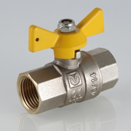 Кран шаровой газовый VALTEC Valgas 3/4 ВВ, бабочка