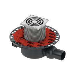 Трап дренажный TECE TECEdrainpoint S 120, горизонтальный с фланцем Seal System