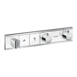 Встраиваемый смеситель Hansgrohe RainSelect термостатический для душа (внешня часть), белый/хром