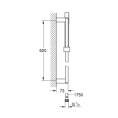 Душевой гарнитур Grohe Euphoria Cube, 600 мм, хром