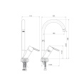 Смеситель для кухни IDDIS Kitchen Line, хром, на мойку, K11SB0Ji05