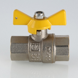 Кран шаровой газовый VALTEC Valgas 3/4 ВВ, бабочка