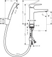 Смеситель для раковины Hansgrohe Metropol 74522000