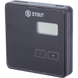 Комнатный терморегулятор Stout R-10b, проводной, чёрный (STE-0101-010002)