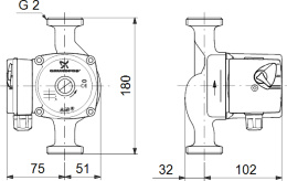 Циркуляционный насос Grundfos UPS 32-60 180