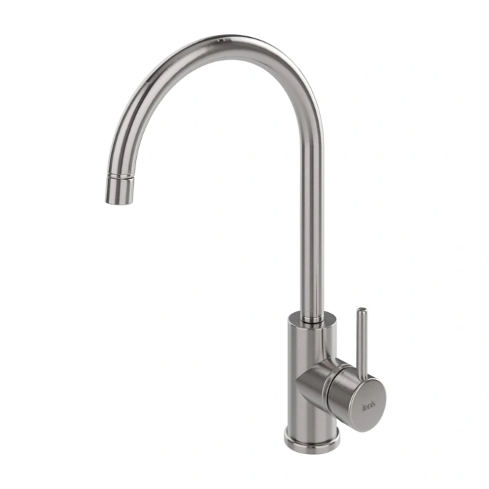 Смеситель для кухни IDDIS Kitchen Line, нержавеющая сталь, на мойку