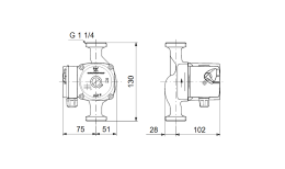 Циркуляционный насос Grundfos UPS 20-40 130
