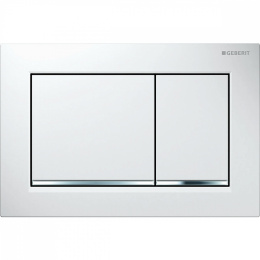 Кнопка смыва Geberit Omega 30 двойной смыв, белый/хром 115.080.KJ.1