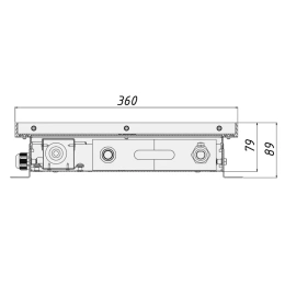Внутрипольный конвектор с принудительной конвекцией Vitron ВКВ.80.360.2950.4ТГ (24В DC)