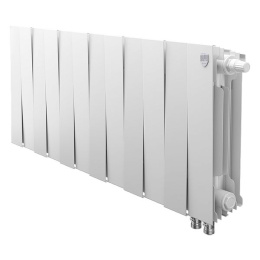 Биметаллический секционный радиатор отопления Royal Thermo PianoForte Bianco Traffico 300 / 12 секций нижнее правое подключение