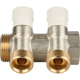 Коллектор Stout с регулировочными вентилями 1x3/4EK с 2 отводами, SMB 6851 013402