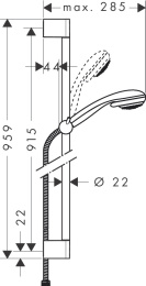 Душевой гарнитур Hansgrohe Crometta 85 2jet Vario Unica C 27762000