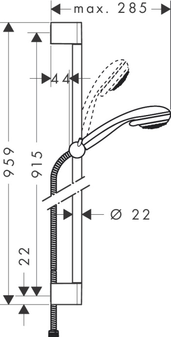 Душевой гарнитур Hansgrohe Crometta 85 2jet Vario Unica C 27762000