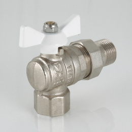 Кран шаровой VALTEC Base с полусгоном 3/4 ВН, белый