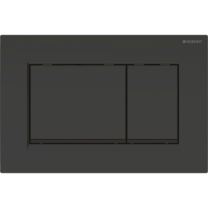 Панель смыва Geberit Sigma 30, для унитаза, черный, клавиши прямоугольные