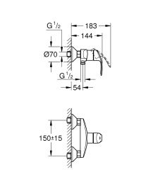 Смеситель для душа Grohe Eurosmart New 33555002