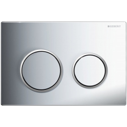 Панель смыва Geberit Omega 20, для унитаза, хром глянцевый, клавиши круглые