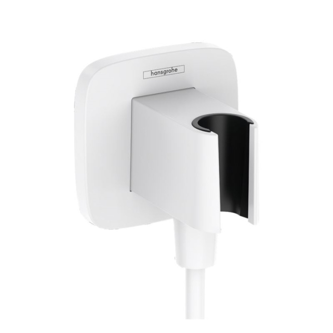 Подключение душевого шланга Hansgrohe Fixfit Q 26887700, матовый белый
